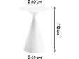 HABITAT ET JARDIN - Table haute bistro de jardin ⌀80 cm "Néora" - Blanc - vignette