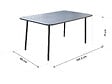 HABITAT ET JARDIN - Table jardin en métal "Bilbao" - 150 x 90 x 71 cm - Gris - vignette