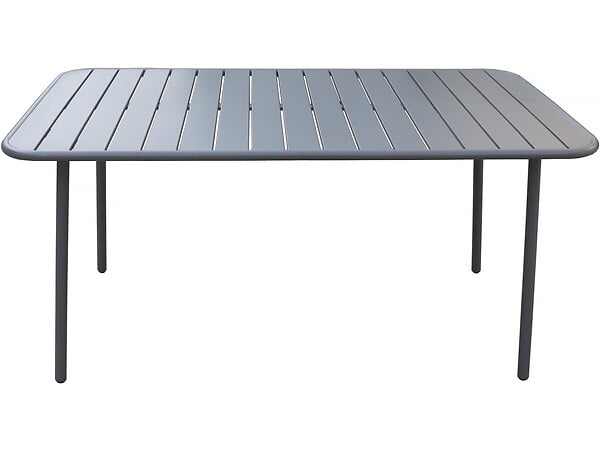 HABITAT ET JARDIN - Table jardin en métal "Bilbao" - 150 x 90 x 71 cm - Gris - large