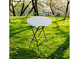 HABITAT ET JARDIN - Table haute pliante en plastique Ø 80 cm "Lili" - blanc - vignette