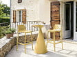 HABITAT ET JARDIN - Table haute bistro de jardin ⌀80 cm "Néora" - Jaune - vignette