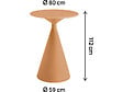 HABITAT ET JARDIN - Table haute bistro de jardin ⌀80 cm "Néora" - Orange - vignette
