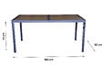 HABITAT ET JARDIN - Table de jardin métal imitation bois "Tossa" - 160 x 90 x 75 cm - Marron - vignette