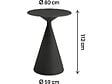 HABITAT ET JARDIN - Table haute bistro de jardin ⌀80 cm "Néora" - Noir - vignette