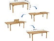 HABITAT ET JARDIN - Table de jardin extensible en bois 180/240 cm "Valladolid" – 6 à 10 places - Marron - vignette