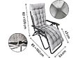 HABITAT ET JARDIN - Fauteuil de jardin relax zéro gravité avec coussin matelassé "Sintra" - Taupe - vignette