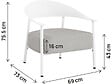 HABITAT ET JARDIN - Lot de 2 fauteuils de jardin en plastique et en métal "Céora" - Blanc - vignette