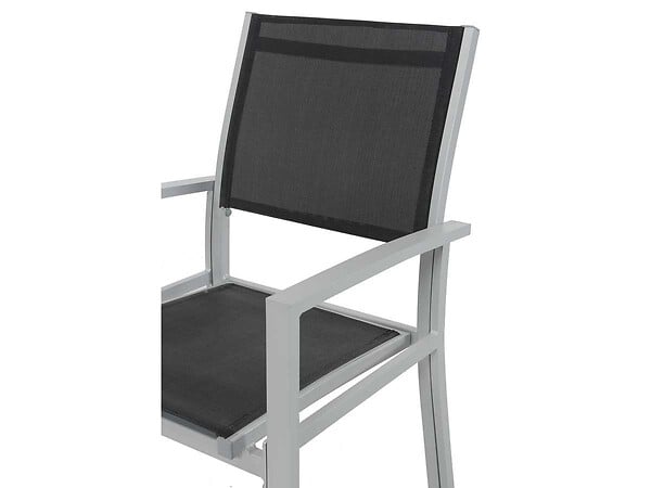 HABITAT ET JARDIN - Fauteuil jardin Alu/Textilène "Tropic" - Phoenix - Noir - Lot de 2 - large