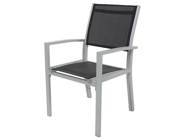 HABITAT ET JARDIN - Fauteuil jardin Alu/Textilène "Tropic" - Phoenix - Noir - Lot de 2 - large