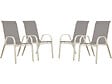 HABITAT ET JARDIN - Fauteuil jardin Textilène "Cordoba" - Phoenix - Gris clair - Lot de 4 - vignette
