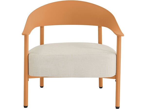 HABITAT ET JARDIN - Lot de 2 fauteuils de jardin en plastique et métal "Céora" - Orange - large