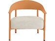 HABITAT ET JARDIN - Lot de 2 fauteuils de jardin en plastique et métal "Céora" - Orange - vignette