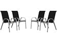 HABITAT ET JARDIN - Fauteuil jardin Textilène "Cordoba" - Phoenix - Noir - Lot de 4 - vignette