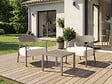 HABITAT ET JARDIN - Lot de 2 fauteuils de jardin en plastique et métal "Céora" - Taupe - vignette