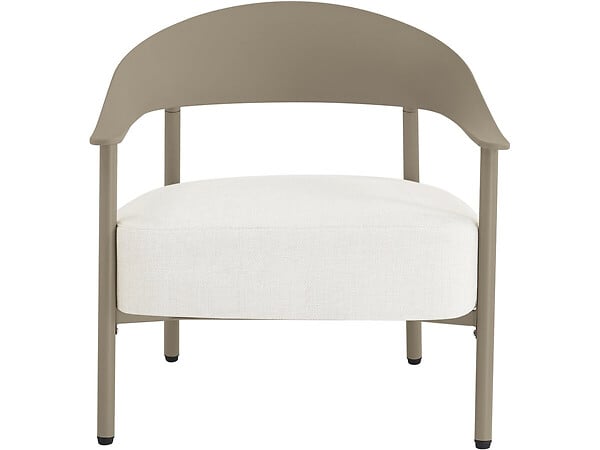 HABITAT ET JARDIN - Lot de 2 fauteuils de jardin en plastique et métal "Céora" - Taupe - large