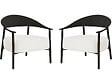 HABITAT ET JARDIN - Lot de 2 fauteuils de jardin en plastique et en métal "Céora" - Noir - vignette
