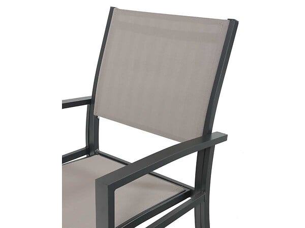 HABITAT ET JARDIN - Fauteuil jardin Alu/Textilène "Tropic" - Phoenix - Taupe - Lot de 2 - large