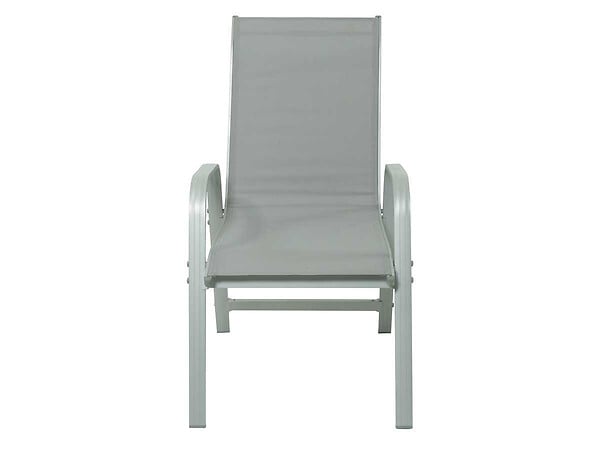 HABITAT ET JARDIN - Fauteuil jardin Alu/Textilène "Porto" - Phoenix - Gris clair - Lot de 2 - large