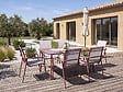 HABITAT ET JARDIN - Salon de jardin repas métal "Malaga" - 6 places - Terracotta - vignette