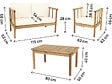 HABITAT ET JARDIN - Salon de jardin en bois avec coussins inclus "Milano" - 4 places - Beige - vignette