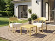 HABITAT ET JARDIN - Salon de jardin en métal et plastique "Céora" - 2 places - Jaune - vignette