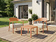 HABITAT ET JARDIN - Salon de jardin en métal et plastique "Céora" - 2 places - Orange - vignette