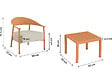 HABITAT ET JARDIN - Salon de jardin en métal et plastique "Céora" - 2 places - Orange - vignette