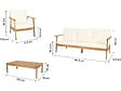 HABITAT ET JARDIN - Salon de jardin en bois d'acacia avec coussins "Chilwell" - 5 places - Beige - vignette
