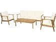 HABITAT ET JARDIN - Salon de jardin en bois d'acacia avec coussins "Chilwell" - 5 places - Beige - vignette
