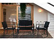 HABITAT ET JARDIN - Salon de jardin bas "Lino" - 4 places  - Noir - vignette