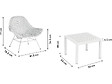 HABITAT ET JARDIN - Lot de 2 fauteuils de jardin avec table basse "Soléna" - Blanc - vignette