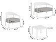 HABITAT ET JARDIN - Salon de jardin en métal et plastique "Céora" - 4 places - Blanc - vignette