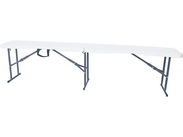 HABITAT ET JARDIN - Ensemble Table de jardin pliante + 2 Bancs pliants " Foldy" - Blanc - large