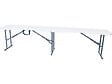 HABITAT ET JARDIN - Ensemble Table de jardin pliante + 2 Bancs pliants " Foldy" - Blanc - vignette