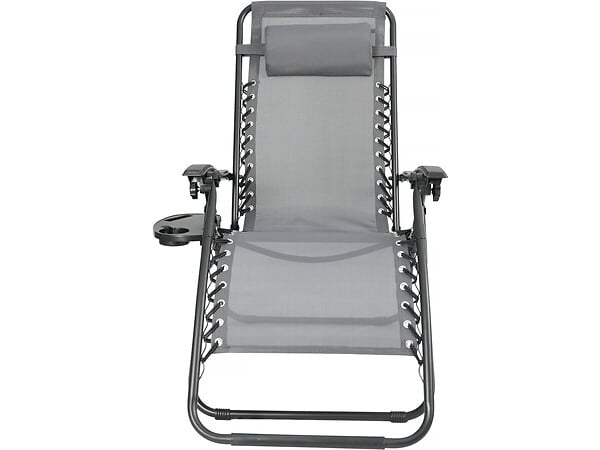 HABITAT ET JARDIN - Fauteuil de jardin relax zéro gravité "Sintra" - Gris - large