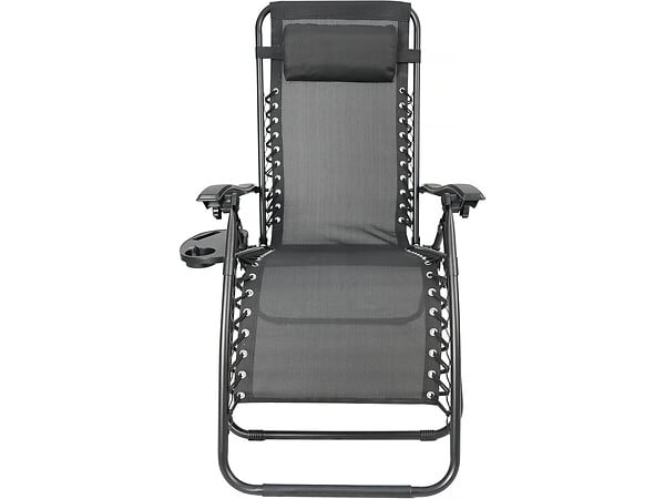 HABITAT ET JARDIN - Fauteuil de jardin relax zéro gravité "Sintra" - Noir - large