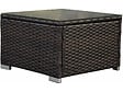 HABITAT ET JARDIN - Lot de 2 bains de soleil en résine tressée avec coussins et table basse "Alice" - Ecru - vignette
