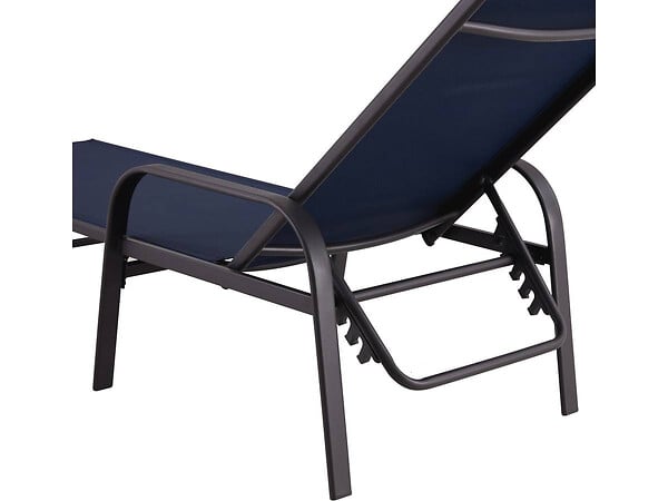 HABITAT ET JARDIN - Lot de 2 Bains de soleil en métal avec accoudoirs "Farniente" - Noir - large