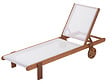 HABITAT ET JARDIN - Lot de 2 bains de soleil en bois exotique "Saïgon" - Maple - Ecru - vignette