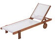 HABITAT ET JARDIN - Lot de 2 bains de soleil en bois exotique "Saïgon" - Maple - Ecru - vignette
