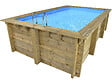 HABITAT ET JARDIN - Piscine bois rectangle " Aruba 120  "- 5.00 x 3.00 x 1.24 m - vignette