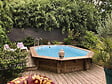 HABITAT ET JARDIN - Piscine bois " Miami 120  " - 4.86 x 3.36 x 1.20 m - vignette