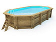 HABITAT ET JARDIN - Piscine bois " Brazilia "  5.86 x 3.86 x 1.20 m - Bâche à bulles  180 µ - Bâche hiver  280 g/m² - vignette