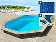 HABITAT ET JARDIN - Piscine bois " Brazilia 130 "  5.86 x 3.86 x 1.31 m - Bâche à bulles 180 µ - Bâche hiver 280 g/m² - vignette