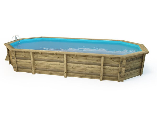 HABITAT ET JARDIN - Piscine bois " Sevilla 130" - 8.57 x 4.57 x 1.31 m - large