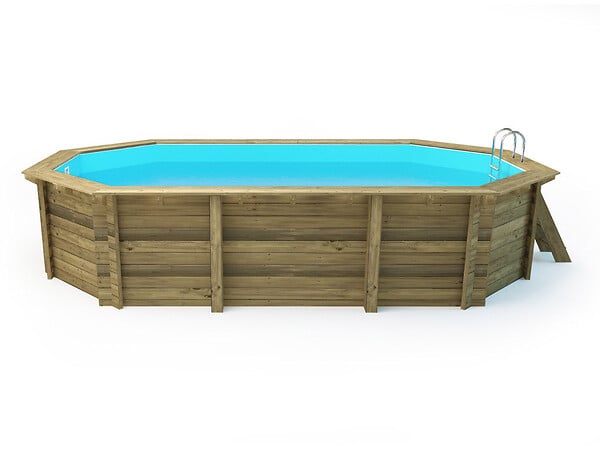 HABITAT ET JARDIN - Piscine bois " Palma 130 " - 7.57 x 4.07 x 1.31 m - large