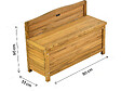 HABITAT ET JARDIN - Banc coffre de jardin en bois "Ben" - 90 x 33 x 60 cm - Marron - vignette
