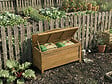 HABITAT ET JARDIN - Banc coffre de jardin en bois "Ben" - 90 x 33 x 60 cm - Marron - vignette