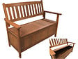 HABITAT ET JARDIN - Banc de jardin 2 places avec coffre "Manille" - Mapel en Bois - Marron - vignette