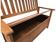 HABITAT ET JARDIN - Banc de jardin 2 places avec coffre "Manille" - Mapel en Bois - Marron - vignette